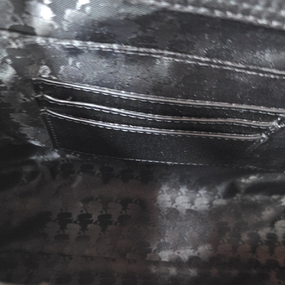 Karl Lagerfeld Black Satchel with Gold Accents - Picture 7 of 9